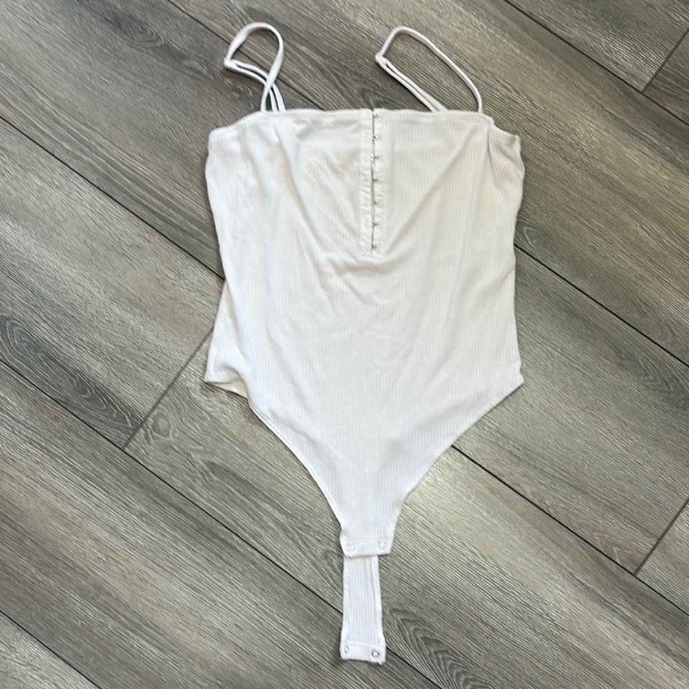 Garage White Bodysuit Essential Top MM382